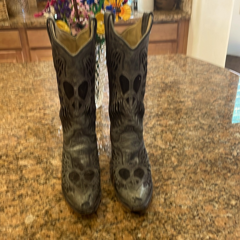 Gray Cowboy Boots